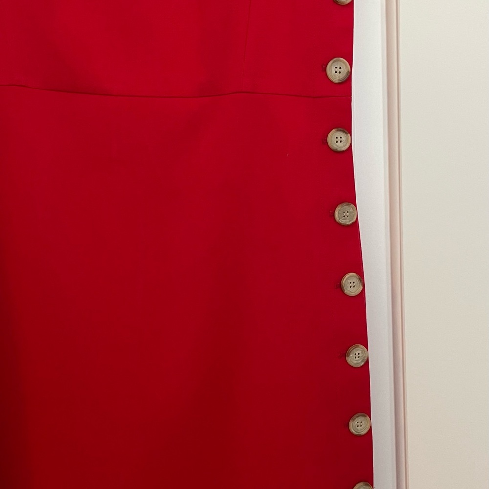 Ann Taylor side bottom sheath dress in red, women’s. - Picture 3 of 8